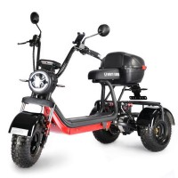 Электроскутер Citycoco White Siberia TRIKE MINI 178W Черный